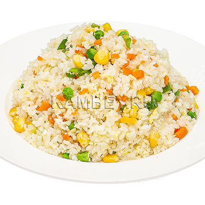 Рис с горошком и яйцом