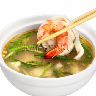 Суп из морепродуктов с пекинской капустой