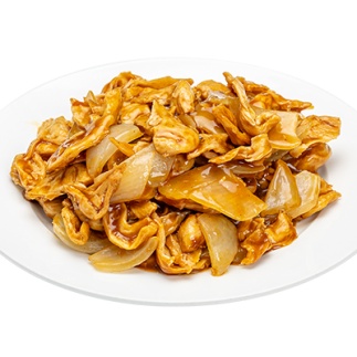 Соевое мясо с луком